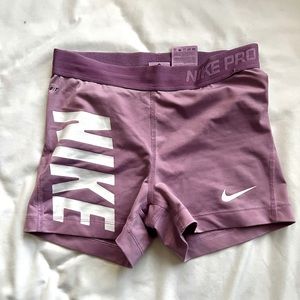 Mauve Nike Pro Spandex Shorts